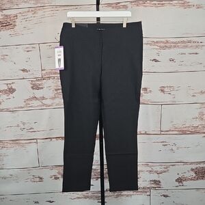 NWT Hilary Radley Stretch Pull On Dress Pants Black Combo Size 14